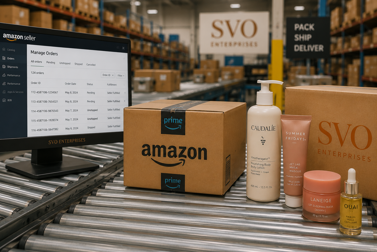 Amazon FBM fulfillment services for beauty brands