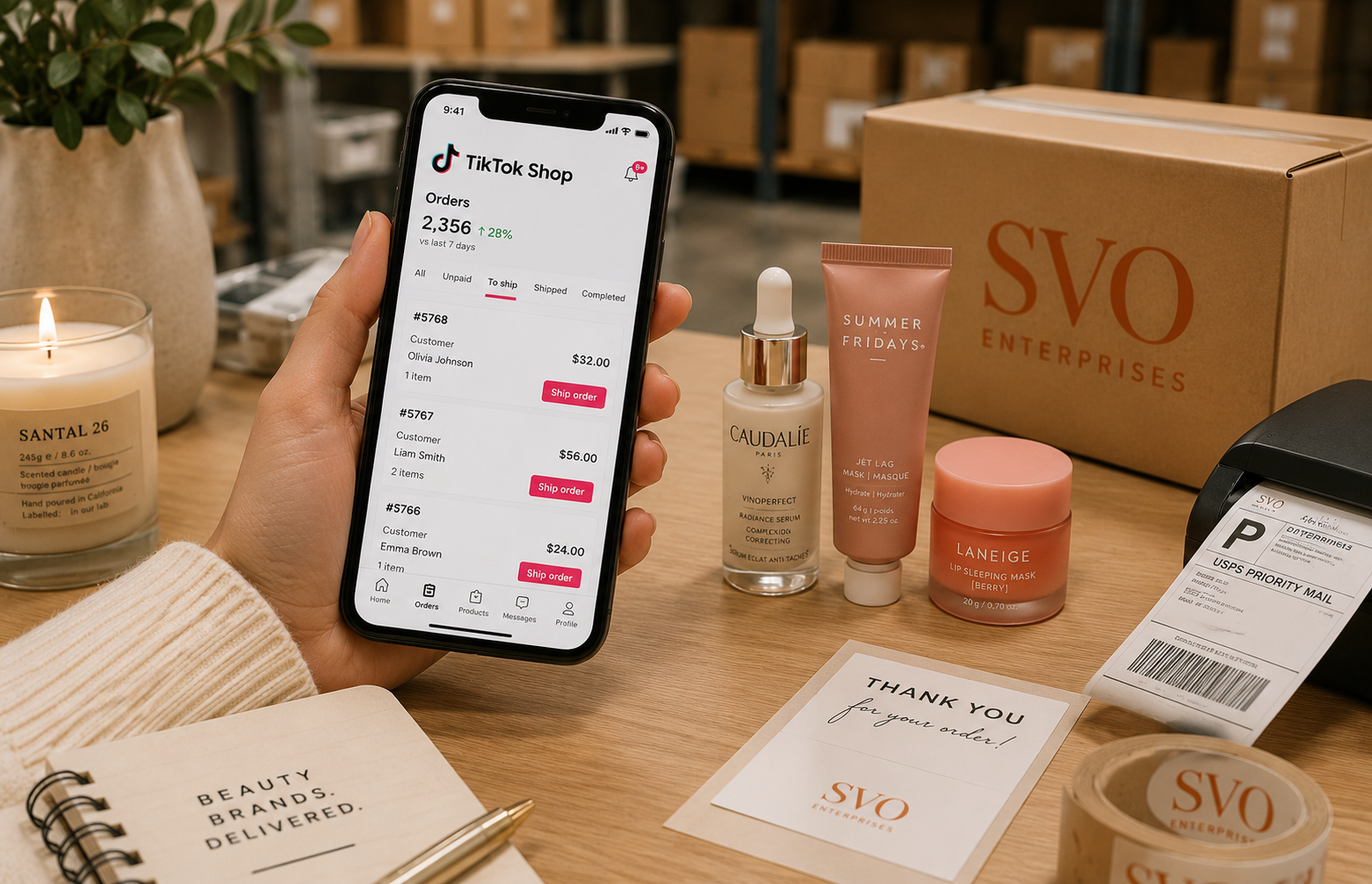 TikTok Shop fulfillment services for beauty brands